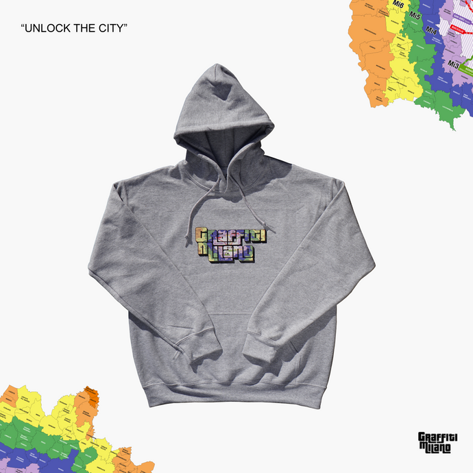 Graffiti Milano unlock the city felpa