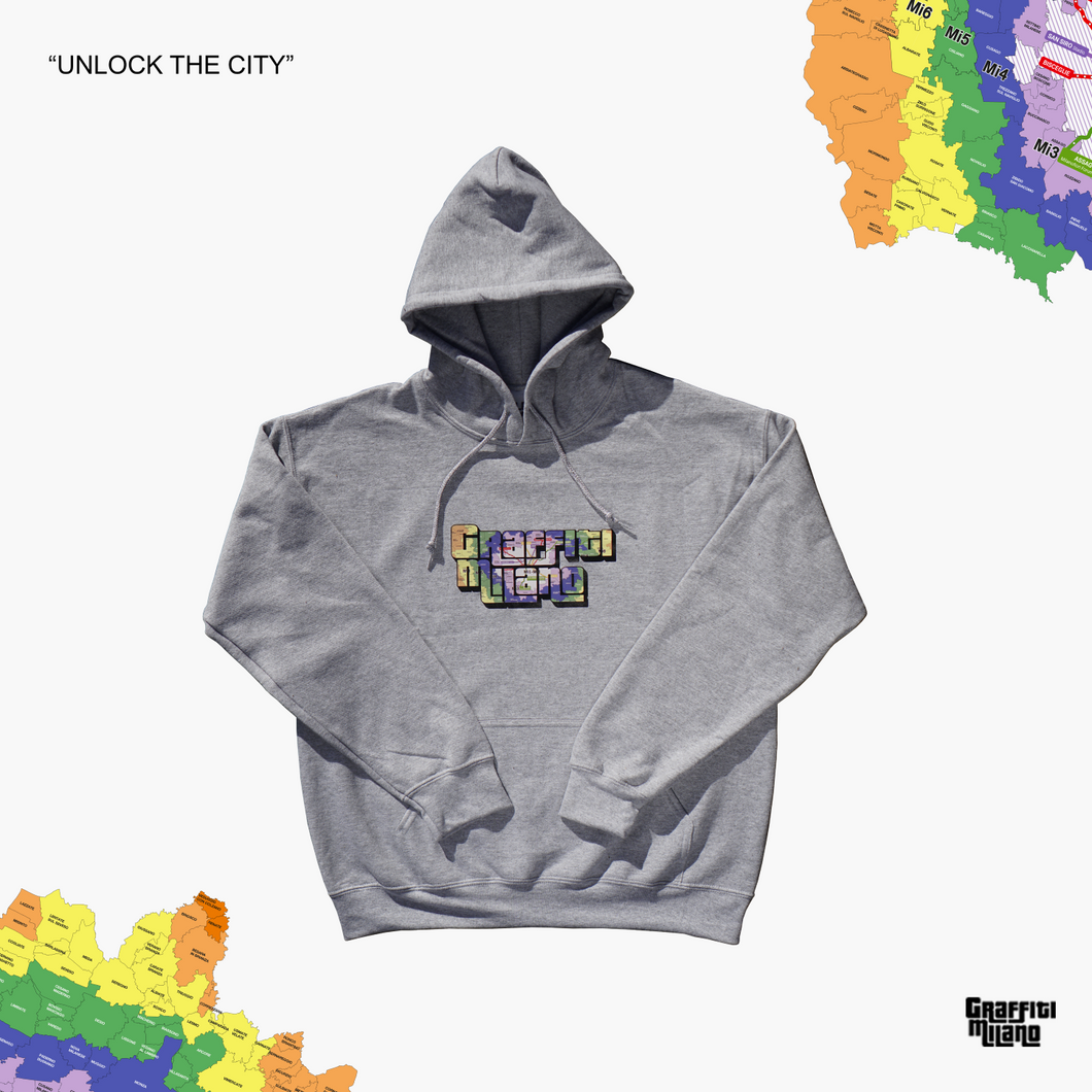 Graffiti Milano unlock the city felpa